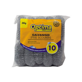 Ramon Galvanised Scouring Pads (Pack of 10) Charcoal (One Size)