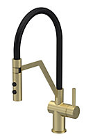 Rana Kitchen Mono Mixer Tap with 1 Lever Handle, 436mm - Brushed Brass - Balterley