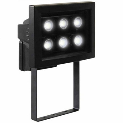 RANEX XQ-LITE 6 LED BLACK FLOOD LIGHT OUTDOOR GARDEN WALL SECURITY LAMP XQ1011