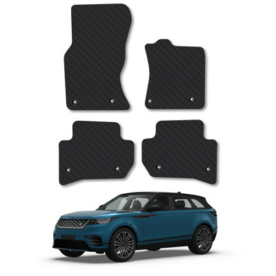 Range Rover Velar (2017+) Rubber Car Mats Tailored Fit Durable ...