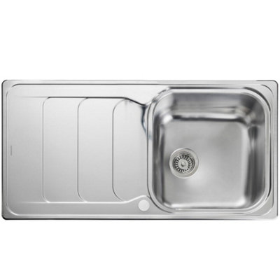 Rangemaster Houston 1-Bowl Stainless Steel Inset Sink with Waterfall ...