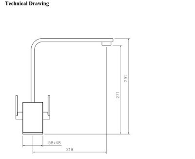 Rangemaster Quadrant TQC1MB  Dual Lever TQC1MB Mixer Tap