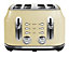 Rangemaster RMCL4S201CM, Classic 4 Slice Toaster - Matt Cream