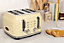 Rangemaster RMCL4S201CM, Classic 4 Slice Toaster - Matt Cream