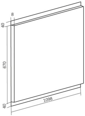 Rangemaster Universal Black Splashback 110cm - 63290