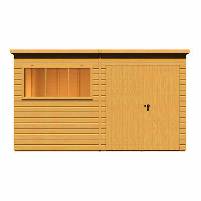 Ranger 12 x 8 Feet Double Door Shed - L257.1 x W373.8 x H213.9 cm