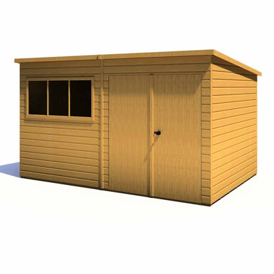 Ranger 12 x 8 Feet Double Door Shed - L257.1 x W373.8 x H213.9 cm - 4
