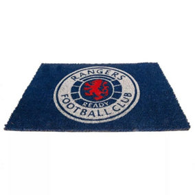 Rangers FC Crest Door Mat Blue (One Size)