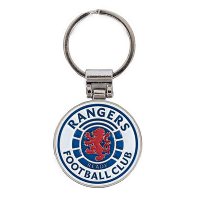Rangers FC Crest Keyring White/Blue/Red (One Size)