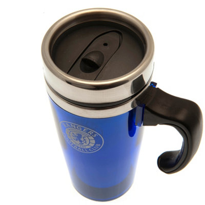 Rangers FC Crest Travel Mug Royal Blue/Silver (One Size)