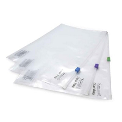 Rapesco 0796 Plastic Wallet Zip Folder, Plastic Zip, A4+, Transparent ...