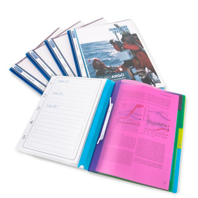 Rapesco A4 Plus Assorted Transparent Project Files (Pack of 5)