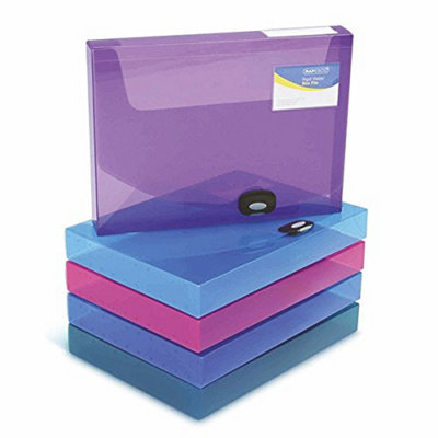Rapesco A4 Rigid Wallet Box File 40mm Assorted Pack of 5