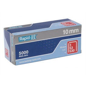 Rapid 11858810 53/10B 10mm Galvanised Staples (Box 5000) RPD5310B5000