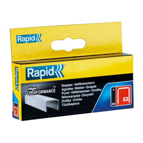 Rapid 11859625 53/12B 12mm Galvanised Staples (Box 2500) RPD5312B2500