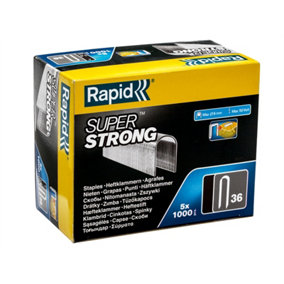 Rapid 11886910 36/14 14mm DP x 5m Galvanised Staples (Box 1000 x 5) RPD3614G