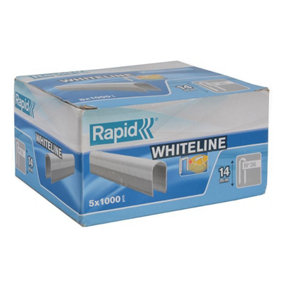 Rapid 11886911 36/14 14mm DP x 5m White Staples (Box 1000 x 5) RPD3614W