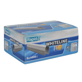 Rapid 11893511 28/10 10mm DP x 5m White Staples (Box 1000 x 5) RPD2810W