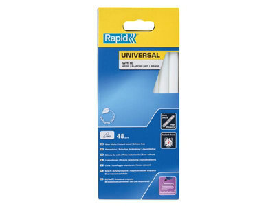 Rapid 5001412 Universal Glue Sticks, White 12 x 190mm (Pack 48) RPD5001412
