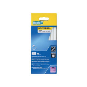 Rapid 5001412 Universal Glue Sticks, White 12 x 190mm (Pack 48) RPD5001412