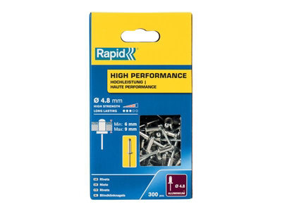 Rapid 5001436 High Performance Rivets 4.8 x 12mm (Box 300) RPD5001436