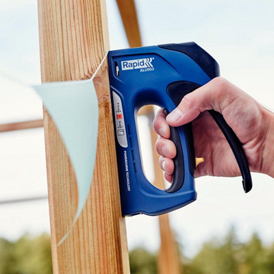 Rapid Heavy Duty Dual Manual  Staple Gun ALU953 for No. 53 Staples & No. 8 Brads Powercurve Technology & Easy-to-Squeeze Trigger