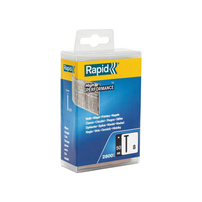 Rapid High Performance No.8 Galvanised Steel Brad Nails for Moulding Beading Frames 18G Pins Wire Length 50mm 2800 Pcs