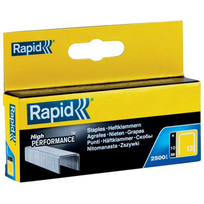 Rapid High-Performance Staples for Textiles Upholstery Finewire No. 13/10mm Staple Gun Staples Galvanised Steel 2500 Pcs 11840625