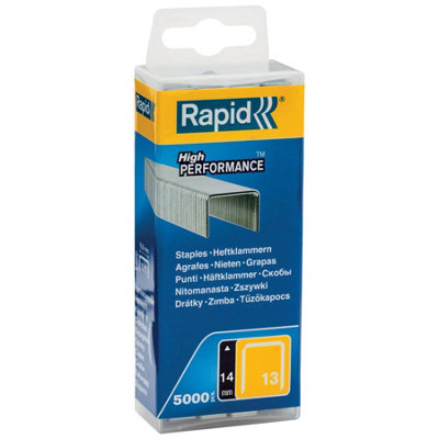 Rapid High-Performance Staples for Textiles Upholstery Finewire No. 13/14mm Staple Gun Staples Galvanised Steel 5000 Pcs 40303082