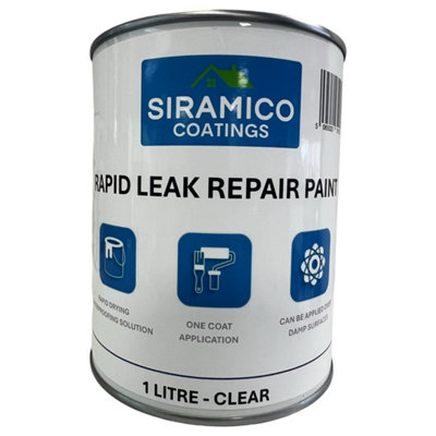 Rapid Leak Repair Paint Clear - 1Litre - Instant Waterproof Leak Sealer