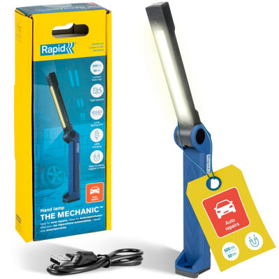 Rapid LED Inspection Light The Mechanic 500 Lumen Durable Torch Folding ...