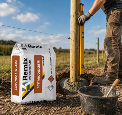 Rapid Post Mix Cement Concrete Fence Post Quick Set No Mixing 20KG Gate ...