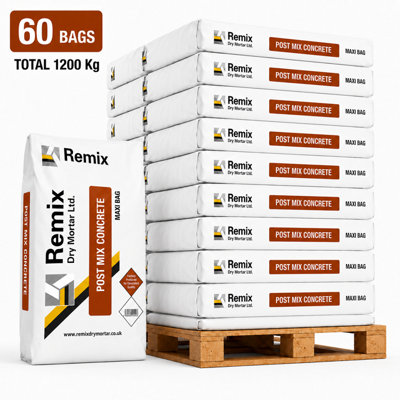 Rapid Post Mix Cement Concrete Fence Post Quick Set No Mixing 20KG X 60 ...