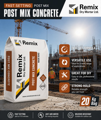 Rapid Post Mix Fence Post Quick Set No Mixing Easy to Use Gate Post ...