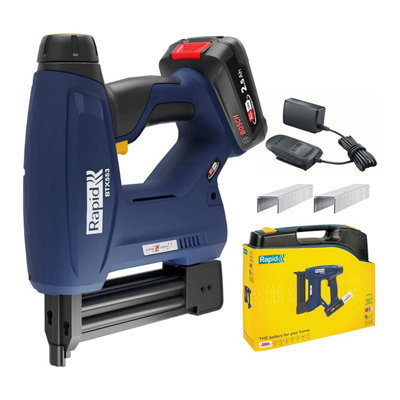 Battery operated clearance stapler