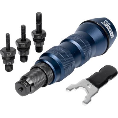 Rapid RP160 Rivet Nut Adapter for M4, M5, M6 & M8 Rivet Nuts to Drill Driver or Screwdriver for Anchoring Rivet Nut to Sheet Metal