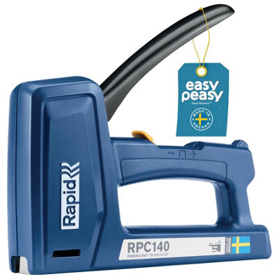 Rapid RPC140 Heavy Duty Staple Gun For Wood Up To 50% Easier To Squeeze Takes Up To 16 mm Heavy Duty Staples Made in Sweden