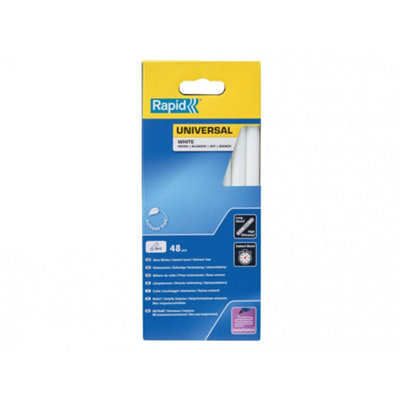 Rapid Universal Glue Sticks 12 X 190mm (pack 48) White (White)
