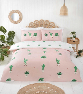 Rapport Home I Will Survive Multi Duvet Cover Set Cactus Themed Double Bedding Set