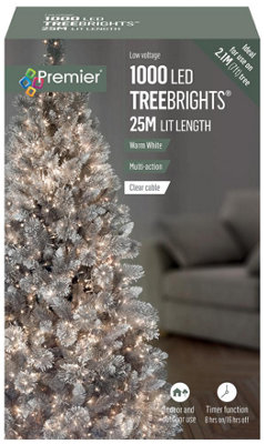 Raraion - 1000 LED Warm White Christmas Tree Lights with Timer, 25m ...