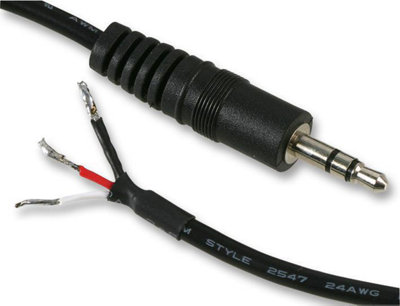 RARAION - 3.5mm Stereo Jack Plug to Tin Free Ends Audio Lead, 15m