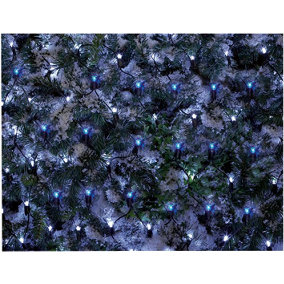 Raraion - 360 Blue & White LED Christmas Net Lights 3.5 x 1.2m
