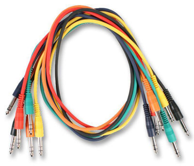 RARAION - 6.35mm (1/4") Stereo Jack Plug to Plug Leads, 90cm - 6 Pack