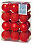 Raraion - 60mm Red Christmas Baubles, Pack of 24