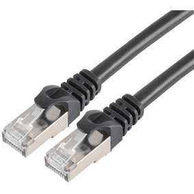 RARAION - Cat7 RJ45 Male to Male Ethernet Patch Lead, 1m Black