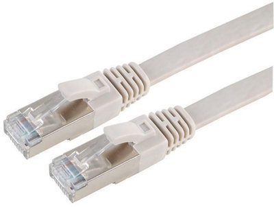 RARAION - Flat Cat7 RJ45 Male to Male Ethernet Patch Lead, 15m Grey Price Comparisons | Compare The Build