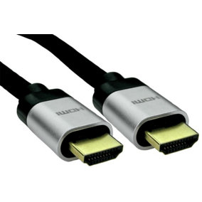 RARAION Premium High Speed 8K HDMI 2.1 Lead Ethernet Silver Aluminium Hoods 1m