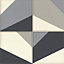 Rasch Abstract Stitched Leather Blue White & Grey Wallpaper 419207