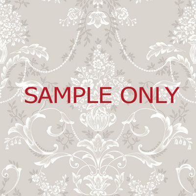 Rasch Amelie Damask Floral Mushroom Wallpaper Roll Bedroom Hallway Wall Decor Sample Only