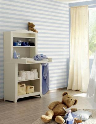 baby blue wallpaper stripes